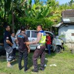 Ket Poto: Kondisi mobil ambulance usai tabrak pagar rumah warga di Kecamatan Melaya
