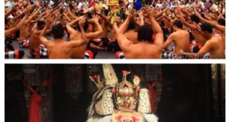 Ket poto: Kecak dance dan Barong dance