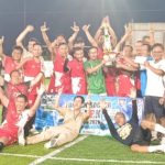 Ket Foto: Bersama gabungan Desa se Kecamatan Pangkah Tegal saat menjuarai turnamen piala KPK