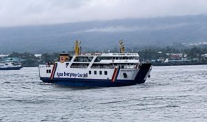 Ket poto: Kondisi di Selat Bali pasca cuaca ektream