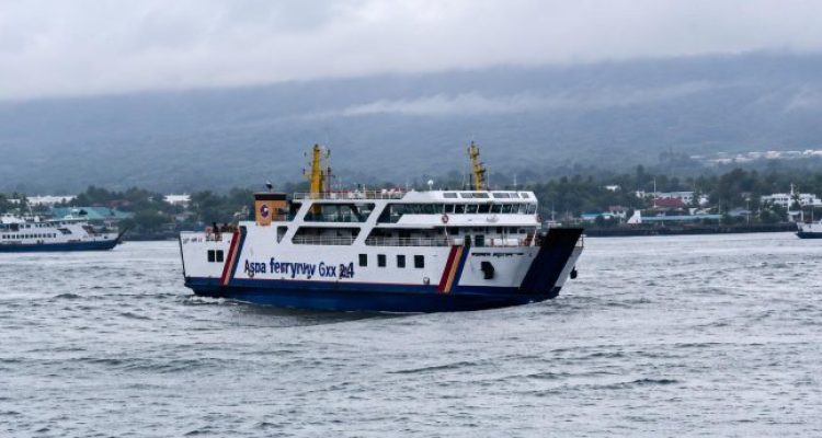 Ket poto: Kondisi di Selat Bali pasca cuaca ektream