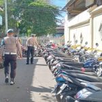 Ket poto: 26 sepeda motor aksi trek-trekan di amankan di Mako Polres Jembrana