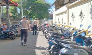 Ket poto: 26 sepeda motor aksi trek-trekan di amankan di Mako Polres Jembrana Ket poto: 26 sepeda motor aksi trek-trekan di amankan di Mako Polres Jembrana