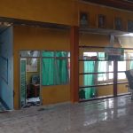 Ket poto: Tampak ruangan Arsip Desa lumingser yang rusak akibat kebakaran di malam hari