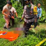 Ket Foto: Penemuan jenazah I Ketut Tambun asal Banjar Sanging, Desa Akah, Klungkung di Sebelah Timur Kuburan Tinon, Desa Adat Manduang, Klungkung. Dok (*)