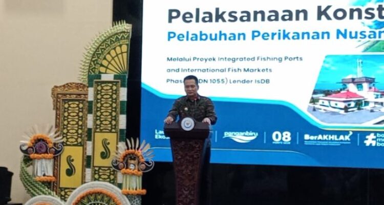 Ket poto: Bupati Jembrana I Made Kembang Hartawan saat menghadiri sosialisasi proyek PSN PPN Pengambengan