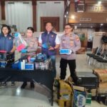 Ket poto: Polres Jembrana ungkap kasus pencurian baterai tower