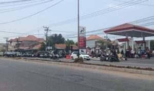 Ket poto: Salah satu SPBU di Kecamatan Negara