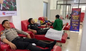 Ket poto: Bakti sosial Donor Darah Dalam Rangka HUT Humas POLRI ke 75